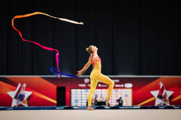 Die Finals 2026 - Rhythmische Sportgymnastik, 26.07.2026 Luzie-Riva Kampe - TSV 1862 Friedberg (Band); Die Finals 2026 - Rhythmische Sportgymnastik am 26.07.2026 in der ZAG-Arena, Hannover *** The 2026 Rhythmic Gymnastics Finals, July 26, 2026 Luzie Riva Kampe TSV 1862 Friedberg Ribbon The 2026 Rhythmic Gymnastics Finals on July 26, 2026, at the ZAG Arena, Hanover Copyright: xBEAUTIFULxSPORTS Tonhäuserx