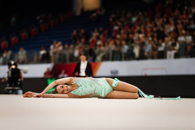 Die Finals 2026 - Rhythmische Sportgymnastik, 26.07.2026 Viktoria Steinfeld - TSV Schmiden 1902 e.V. (Band); Die Finals 2026 - Rhythmische Sportgymnastik am 26.07.2026 in der ZAG-Arena, Hannover *** The 2026 Rhythmic Gymnastics Finals, July 26, 2026 Viktoria Steinfeld TSV Schmiden 1902 e.V. Ribbon The 2026 Rhythmic Gymnastics Finals on July 26, 2026, at the ZAG Arena, Hanover Copyright: xBEAUTIFULxSPORTS Tonhäuserx