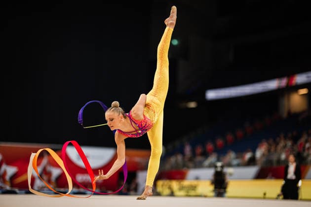 Die Finals 2026 - Rhythmische Sportgymnastik, 26.07.2026 Luzie-Riva Kampe - TSV 1862 Friedberg (Band); Die Finals 2026 - Rhythmische Sportgymnastik am 26.07.2026 in der ZAG-Arena, Hannover *** The 2026 Rhythmic Gymnastics Finals, July 26, 2026 Luzie Riva Kampe TSV 1862 Friedberg Ribbon The 2026 Rhythmic Gymnastics Finals on July 26, 2026, at the ZAG Arena, Hanover Copyright: xBEAUTIFULxSPORTS Tonhäuserx