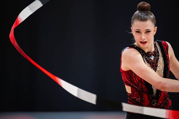 Die Finals 2026 - Rhythmische Sportgymnastik, 26.07.2026 Lada Pusch - TSV Scheiden 1902 e.V. (Band); Die Finals 2026 - Rhythmische Sportgymnastik am 26.07.2026 in der ZAG-Arena, Hannover *** The 2026 Rhythmic Gymnastics Finals, July 26, 2026 Lada Pusch TSV Scheiden 1902 e.V. Ribbon The 2026 Rhythmic Gymnastics Finals on July 26, 2026, at the ZAG Arena, Hanover Copyright: xBEAUTIFULxSPORTS Tonhäuserx