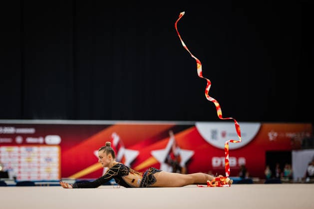 Die Finals 2026 - Rhythmische Sportgymnastik, 26.07.2026 Margarita Kolosov - SG Potsdam Abt. RSG (Band); Die Finals 2026 - Rhythmische Sportgymnastik am 26.07.2026 in der ZAG-Arena, Hannover *** The 2026 Rhythmic Gymnastics Finals, July 26, 2026, Margarita Kolosov, SG Potsdam, Rhythmic Gymnastics Ribbon Division. The 2026 Rhythmic Gymnastics Finals on July 26, 2026, at the ZAG Arena in Hanover Copyright: xBEAUTIFULxSPORTS Tonhäuserx