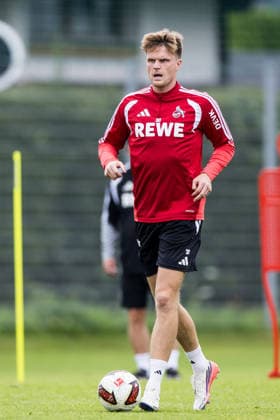 ST. JOHANN IN TIROL, AUSTRIA - JULY 26: Marius Buelter (Bülter, Bulter, 1. FC Koeln, 30) controls the ball during a training session at trainings camp in Kitzbuehel of season 2026 27 at Koasastadion on July 26, 2026 in St. Johann in Tirol, Austria. Austria Copyright: xSteffiexWunderlx