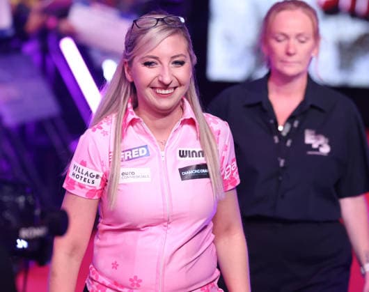 World Matchplay Darts 2026 FINAL Fallon Sherrock during the World Matchplay Darts Final at Winter Gardens, Blackpool, UK on 26 July 2026. Blackpool Winter Gardens UK Editorial use only , Copyright: xChrisxSargeantx PSI-24532-0127