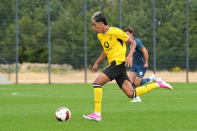 Sonntag, 26.07.2026 Saison 2026 2027 Testspiel, Freundschaftsspiel im BVB Fußballpark Hohenbuschei, Dortmund, Germany. BV Borussia Dortmund U23 - Jong FC Utrecht. Fadi Zarqelain (BVB) *** Sunday, July 26, 2026 2026–2027 Season Preseason Match, Friendly Match at BVB Fußballpark Hohenbuschei, Dortmund, Germany BV Borussia Dortmund U23 vs. Jong FC Utrecht Fadi Zarqelain BVB