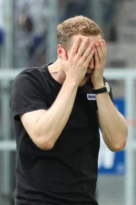 26.07.2026, xrekx, Fussball Testspiel, Karlsruher SC - Inter Mailand v.l. Maximilian Senft (Karlsruher SC) enttaeuscht, enttäuscht, schaut enttaeuscht, niedergeschlagen, disappointed (DFL DFB REGULATIONS PROHIBIT ANY USE OF PHOTOGRAPHS as IMAGE SEQUENCES and or QUASI-VIDEO) Karlsruhe *** July 26, 2026, xrekx, Soccer Friendly Match, Karlsruher SC vs. Inter Milan, by Maximilian Senft; Karlsruher SC is disappointed, looks disappointed, dejected, disappointed DFL DFB REGULATIONS PROHIBIT ANY USE OF PHOTOGRAPHS as IMAGE SEQUENCES and or QUASI-VIDEO Karlsruhe