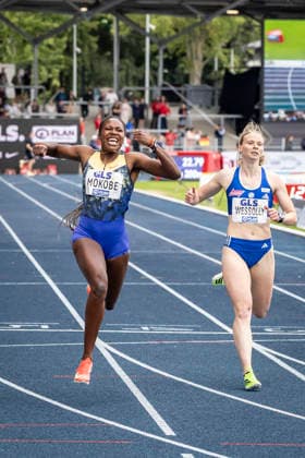 Deutsche Leichtathletik-Meisterschaften; Bochum-Wattenscheid, 26.07.2026 Deutsche Meisterin 200m: Judith Bilepo Mokobe (USC Mainz); Deutsche Leichtathletik-Meisterschaften am 26.07.2026 im Lorheide-Stadion, Bochum-Wattenscheid (Nordrhein-Westfalen). *** German Track and Field Championships, Bochum Wattenscheid, July 26, 2026; 200m German Champion: Judith Bilepo Mokobe, USC Mainz; German Track and Field Championships on July 26, 2026, at Lorheide Stadium, Bochum-Wattenscheid, North Rhine-Westphalia Copyright: xBEAUTIFULxSPORTS LeahxKohringx