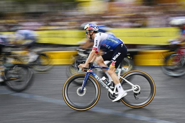 Australian Jai Hindley of Red Bull-BORA-hansgrohe pictured in action during stage 21 of the 2026 Tour de France cycling race, a stage of 130km from Thoiry to Paris Champs-Elysees , on Sunday 26 July 2026. The 113th edition of the Tour de France starts on Saturday 4 July in Barcelona, Spain, and will finish in Paris, France on the 26th of July. JASPERxJACOBS  x182102507x
