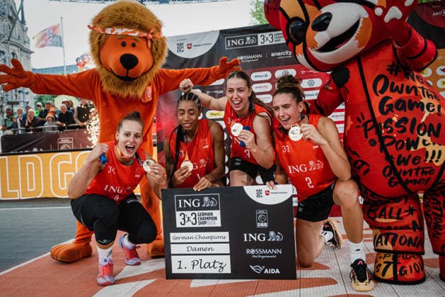 Die Finals 2026 - 3x3 Basketball, 26.07.2026 Die SVD 49 Dortmund sind deutscher Meister im 3x3 Basketball Finale der Damen gegen Wedel; Die Finals 2026 - 3x3 Basketball am 26.07.2026 am neuen Rathaus, Hannover *** The 2026 3x3 Basketball Finals, July 26, 2026: SVD 49 Dortmund are the German champions in the women’s 3x3 basketball final against Wedel. The 2026 3x3 Basketball Finals took place on July 26, 2026, at the New City Hall in Hanover. Copyright: xBEAUTIFULxSPORTS Tonhäuserx
