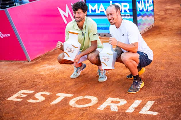 July 26, 2026, Cascais, Lisbon, Portugal: Titouan Droguet Kyrian Jacquet After winning the doubles final of the Millennium Estoril Open at the Estoril Tennis Club on july 26, 2026 in Estoril, Cascais, Portugal. Tennis 2026: Millennium Estoril Open - Titouan Droguet Kyrian Jacquet 2 Vs 1 Orlando Luz Rafael Matos  - ZUMAr200 20260726_zsp_r200_020 Copyright: xNunoxReisinhox