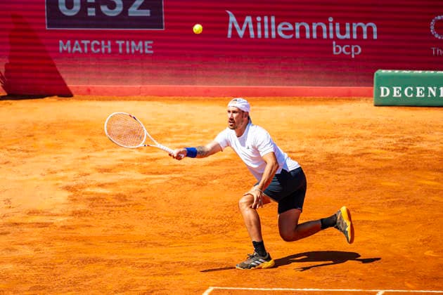 July 26, 2026, Cascais, Lisbon, Portugal: Kyrian Jacquet during the doubles final of the Millennium Estoril Open at the Estoril Tennis Club on july 26, 2026 in Estoril, Cascais, Portugal. Tennis 2026: Millennium Estoril Open - Titouan Droguet Kyrian Jacquet 2 Vs 1 Orlando Luz Rafael Matos  - ZUMAr200 20260726_zsp_r200_021 Copyright: xNunoxReisinhox