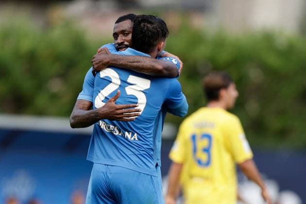 SOCCER - Friendly Match - Napoli vs. Carrarese Photo by IPA ABACAPRESS.COM87021877 - Napoli s Brazilian forward Giovane Santana do Nascimento celebrates after scoring a goal during a friendly match between SSC Napoli and Carrarese at SSC Napoli s 2026-27 preseason training camp in Val di Sole, Trentino, Dimaro Folgarida, on July 26, 2026. Dimaro Italy  Copyright: xIPAxSport ABACAx