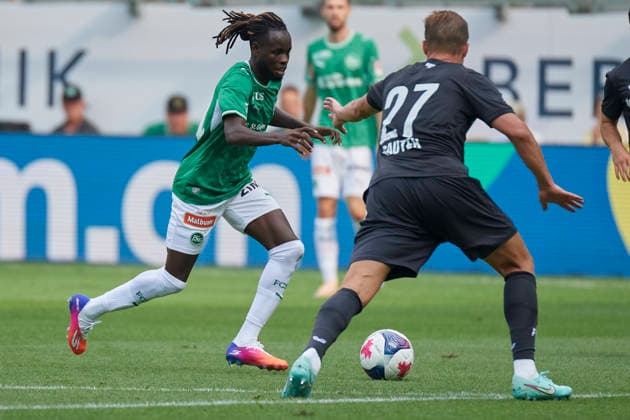 Brack Super League 2026 2027 FC St. Gallen 1879 vs. FC Zürich, St. Gallen, Schweiz St. Gallen, Schweiz, 26. Juli 2026. Aliou BaldÃ während des Brack Super League Spiels FC St. Gallen 1879 gegen FC Zürich in St. Gallen. *** Brack Super League 2026–2027: FC St. Gallen 1879 vs. FC Zurich, St. Gallen, Switzerland; St. Gallen, Switzerland, July 26, 2026; Aliou Baldà during the Brack Super League match between FC St. Gallen 1879 and FC Zurich in St. Gallen