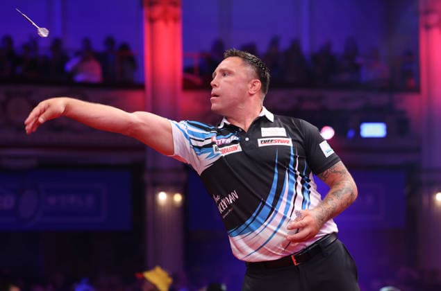 World Matchplay Darts 2026 FINAL Gerwyn Price during the World Matchplay Darts Final at Winter Gardens, Blackpool, UK on 26 July 2026. Blackpool Winter Gardens UK Editorial use only , Copyright: xChrisxSargeantx PSI-24532-0141