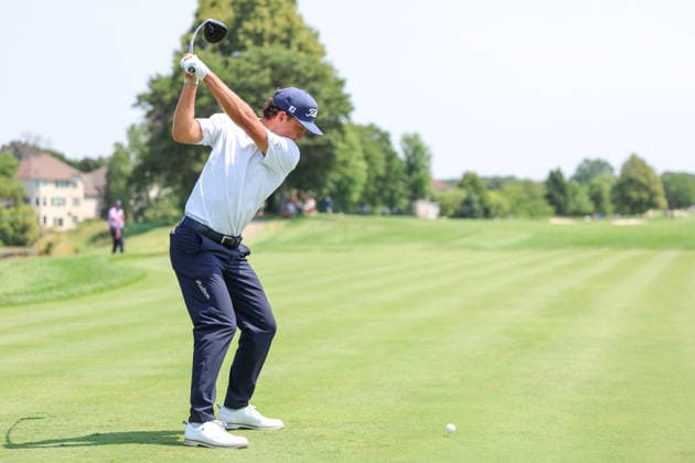 Jackson Koivun of the United States hits his tee shot on the third tee during the final round of the 2026 3M Open at TPC Twin Cities on July 26, 2026 in Blaine, Minnesota. CSM Golf 2026: PGA, Golf Herren 3M Open: Final Round  - ZUMAc04_ 20260726_zma_c04_041 Copyright: xStevenxGarciax