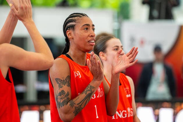 SVD 49 Dortmund (orange) gegen Wedel (schwarz) - Finale Frauen - 3x3 Basketball - Die Finals 2026 (26.07.2026, Neues Rathaus (Hannover, GER), *** SVD 49 Dortmund (orange) vs. Wedel (black) Women s 3x3 Basketball Final, The Finals 2026, July 26, 2026, New City Hall, Hanover, GER, Copyright: xJanxGuentherx