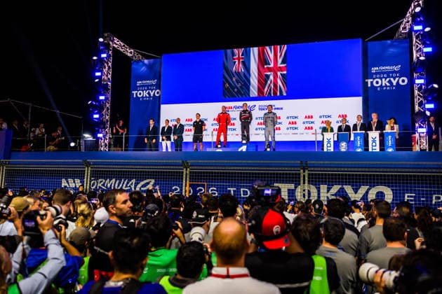 2026 FORMULA E TOKYO ePRIX DE VRIES Nyck (nld), Mahindra Racing, Mahindra M12Electro, CASSIDY Nick (nzl), CitroÃ«n Racing Formula E Team, CitroÃ«n, DENNIS Jake (gbr), Andretti Formula E, Porsche 99X Electric, portrait during the Tokyo ePrix, 14th and 15th round of the 2025-26 ABB FIA Formula E World Championship, WM, Weltmeisterschaft on the Tokyo Street Circuit from July 24 to 26, 2026 in Tokyo, Japan - TokyoJapan  Copyright: xBastienxRouxx