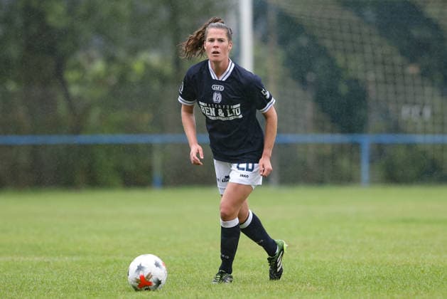 Chantal Schouwstra (SV Meppen, 20) am Ball, Freisteller, Einzelbild, Ganzkörper, Aktion, Action, Spielszene, 26.07.2026, Lastrup (Deutschland), Fussball, Testspiel Frauen, SpVg Aurich - SV Meppen *** Chantal Schouwstra, SV Meppen, age 20, on the ball, isolated shot, single frame, full-body, action, game scene, July 26, 2026, Lastrup, Germany, soccer, women s friendly match, SpVg Aurich vs. SV Meppen xobx
