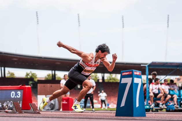 Swiss Athletics Championships, 26.07.2026 ZURICH, SWITZERLAND - JULY 26: Julien Bonvin (CA Sierre DSG) starts in the 400 m hurdles at the Swiss Athletics Championships on July 26, 2026 in Zurich, Switzerland. *** Swiss Athletics Championships, July 26, 2026, Zurich, Switzerland. Julien Bonvin of CA Sierre DSG will compete in the 400-meter hurdles at the Swiss Athletics Championships on July 26, 2026, in Zurich, Switzerland. Copyright: xBEAUTIFULxSPORTS UlfxSchillerx