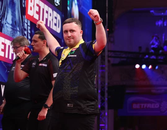 World Matchplay Darts 2026 FINAL Luke Littler during the World Matchplay Darts Final at Winter Gardens, Blackpool, UK on 26 July 2026. Blackpool Winter Gardens UK Editorial use only , Copyright: xChrisxSargeantx PSI-24532-0158