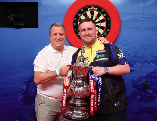 World Matchplay Darts 2026 FINAL Luke Littler during the World Matchplay Darts Final at Winter Gardens, Blackpool, UK on 26 July 2026. Blackpool Winter Gardens UK Editorial use only , Copyright: xChrisxSargeantx PSI-24532-0173