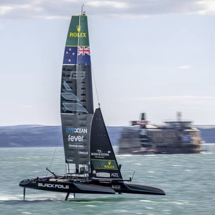 New Zealand Led by legendary sailing duo Peter Burling and Blair Tuke during the Emirates GB SailGP at The Solent, Portsmouth, UK on 26 July 2026. Copyright: xPhilxHutchinsonx 45300091