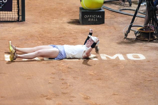 IPA87027552 - Palermo, Italy, July 2026. Country Time Club, women s singles final at the 2026 Palermo Ladies Open, a professional women s tennis tournament on the WTA, Tennis Damen 125 circuit. Pictured: Francesca Jones celebrating her victory  Copyright: xFedericoxSerra IPAxSportx xx 87027552