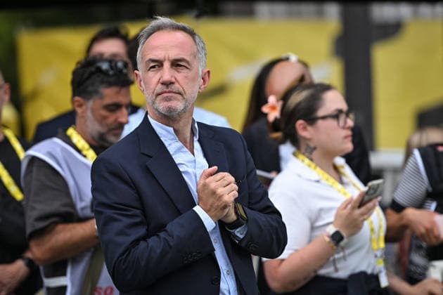 Tour de France arrival in Paris FA Mayor of Paris Emmanuel Gregoire looks on as attends the 21st step of the Tour de France as cyclists arrive at the Champs-Elysees on July 26, 2026. Photo by Firas Abdullah ABACAPRESS.COM Paris Ile-de-France France  Copyright: xAbdullahxFiras ABACAx