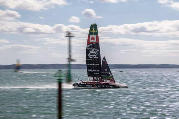 Canada Sail GP with Giles Scott as driver during the Emirates GB SailGP at The Solent, Portsmouth, UK on 26 July 2026. Copyright: xPhilxHutchinsonx 45300117