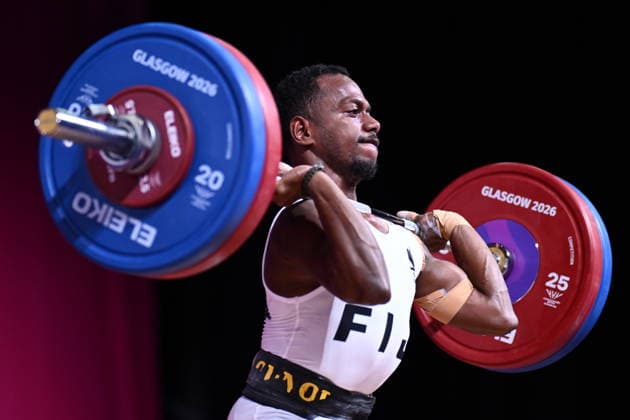 COM26 WEIGHTLIFTING, Apakuki Tabuwaiwai Wakanibua of Fiji during the Men s 65kg Weightlifting at the SEC Armadillo during the 2026 Commonwealth Games in Glasgow, Scotland, Sunday, July 26, 2026. ( NO ARCHIVING, EDITORIAL USE ONLY Glasgow Scotland United Kingdom  Copyright: xJOELxCARRETTx 20260727124787405460