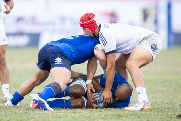 July 26, 2026, Split, Dalmatia, Croatia: Joe QUERE KARABA (France) 1 in actiong during RUGBY EUROPE SEVENS MEN S CHAMPIONSHIP SERIES 2026 - SPLIT FINAL match between the France and Italy. On photo Joe QUERE KARABA (France) 1 and ond the ground Michael MBA (Italy) 10. RUGBY EUROPE SEVENS MEN s CHAMPIONSHIP SERIES 2026 - SPLIT FINAL: France Vs Italy 43:0  - ZUMAp210 20260726_zsp_p210_011 Copyright: xMajaxPrgometx