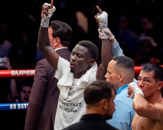 July 26, 2026, New York, New York, USA: RICHARDSON HITCHINS celebrates after defeating RICARDO SALAS in a welterweight bout at Madison Square Garden in New York, New York. New York USA - ZUMAp109 20260726_zaf_p109_007 Copyright: xJoelxPlummerx