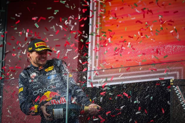 MOTORSPORTS - Formula 1 - 2026 Hungarian Grand Prix Photo by IPA ABACAPRESS.COM87030260 - Race podium: Lando Norris wins ahead of Max Verstappen and Kimi Antonelli at the Hungarian Grand Prix, Hungaroring, Budapest, July 23–26, 2026, 2026 Formula 1 World Championship, WM, Weltmeisterschaft Hungary Hungary  Copyright: xIPAxSport ABACAx