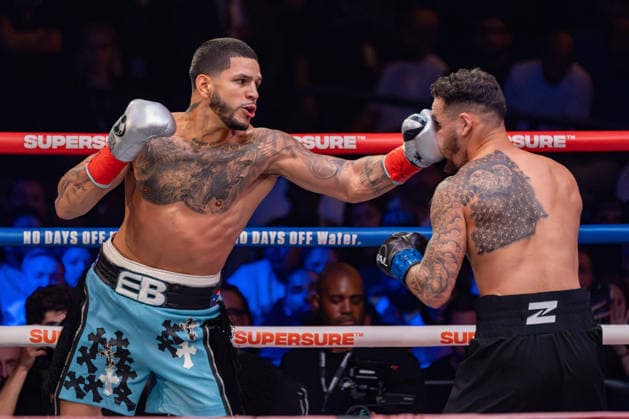 July 26, 2026, New York, New York, USA: EDGAR BERLANGA (teal trunks) battles STEVEN BUTLER in a super middleweight bout at Madison Square Garden in New York, New York. New York USA - ZUMAp109 20260726_zaf_p109_011 Copyright: xJoelxPlummerx