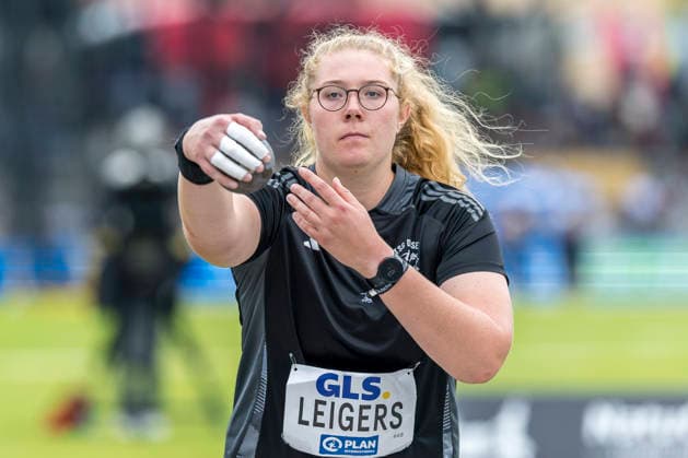 Deutsche Leichtathletik-Meisterschaften; Bochum-Wattenscheid, 26.07.2026 Nadine Leigers (TSG Dissen), Kugelstossen; Deutsche Leichtathletik-Meisterschaften am 26.07.2026 im Lorheide-Stadion, Bochum-Wattenscheid (Nordrhein-Westfalen). *** German Track and Field Championships, Bochum-Wattenscheid, July 26, 2026; Nadine Leigers (TSG Dissen), shot put; German Track and Field Championships on July 26, 2026, at Lorheide Stadium, Bochum-Wattenscheid, North Rhine-Westphalia Copyright: xBEAUTIFULxSPORTS AxelxKohringx