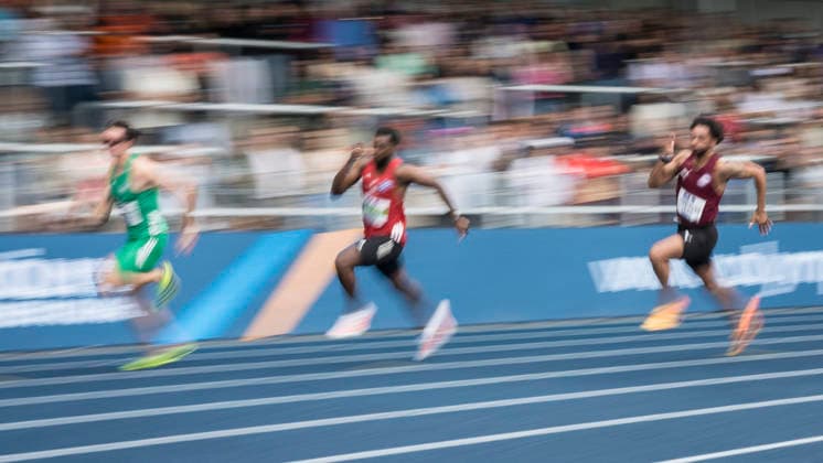 Deutsche Leichtathletik-Meisterschaften; Bochum-Wattenscheid, 26.07.2026 Impressionen: 200m Männer; Deutsche Leichtathletik-Meisterschaften am 26.07.2026 im Lorheide-Stadion, Bochum-Wattenscheid (Nordrhein-Westfalen). *** German Track and Field Championships, Bochum-Wattenscheid, July 26, 2026: Highlights from the Men’s 200m at the German Track and Field Championships on July 26, 2026, at Lorheide Stadium, Bochum-Wattenscheid, North Rhine-Westphalia Copyright: xBEAUTIFULxSPORTS AxelxKohringx