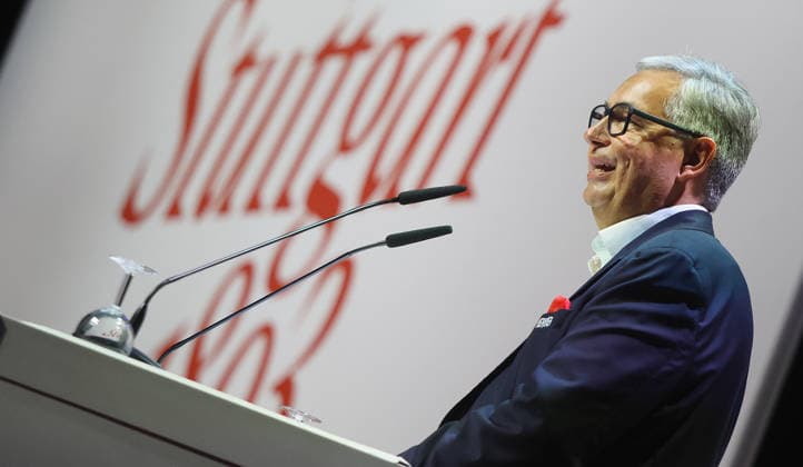 Stuttgart , VfB Stuttgart Mitgliederversammlung 2026 , Präsident Dietmar Allgaier *** Stuttgart, VfB Stuttgart 2026 General Meeting, President Dietmar Allgaier