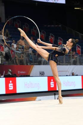 Darja Varfolomeev gewinnt die Goldmedaille im Finale der Deutschen Meisterschaft in Rhythmischer Sportgymnastik, Reifen bei den 6. Finals 2026 in der ZAG Arena. Hannover, 26.07.2026 *** Darja Varfolomeev wins the gold medal in the Rhythmic Gymnastics Hoop final at the 2026 German Championships, held as part of the 6 Finals 2026 at the ZAG Arena in Hanover on July 26, 2026 Foto:xC.xNiehausx xFuturexImagex finals_6792