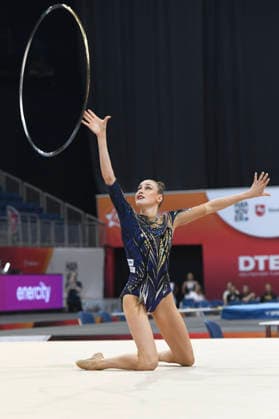 Darja Varfolomeev gewinnt die Goldmedaille im Finale der Deutschen Meisterschaft in Rhythmischer Sportgymnastik, Reifen bei den 6. Finals 2026 in der ZAG Arena. Hannover, 26.07.2026 *** Darja Varfolomeev wins the gold medal in the Rhythmic Gymnastics Hoop final at the 2026 German Championships, held as part of the 6 Finals 2026 at the ZAG Arena in Hanover on July 26, 2026 Foto:xC.xNiehausx xFuturexImagex finals_6804