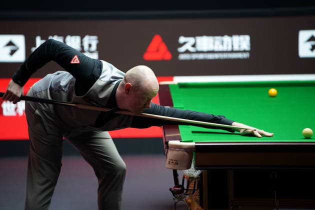 SHANGHAI, CHINA - JULY 27: Chris Wakelin of England plays a shot in the first round match against Tang Hewen of China on day 1 of the Shanghai Masters 2026 at Luwan Gymnasium on July 27, 2026 in Shanghai, China.  Copyright: xTaixChengzhex 111656638060