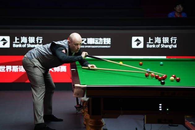 SHANGHAI, CHINA - JULY 27: Chris Wakelin of England plays a shot in the first round match against Tang Hewen of China on day 1 of the Shanghai Masters 2026 at Luwan Gymnasium on July 27, 2026 in Shanghai, China.  Copyright: xTaixChengzhex 111656638073