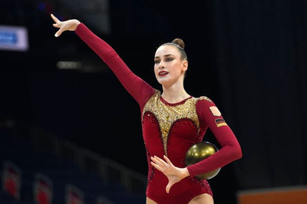 Darja Varfolomeev gewinnt die Goldmedaille im Finale der Deutschen Meisterschaft in Rhythmischer Sportgymnastik, Ball bei den 6. Finals 2026 in der ZAG Arena. Hannover, 26.07.2026 *** Darja Varfolomeev wins the gold medal in the Rhythmic Gymnastics Ball final at the 2026 German Championships, held as part of the 6 Finals 2026 at the ZAG Arena in Hanover on July 26, 2026 Foto:xC.xNiehausx xFuturexImagex finals_6832