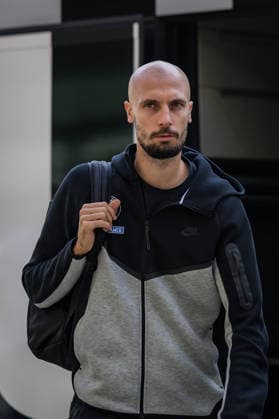 SOCCER - UEFA CL, Hearts vs Sturm GRAZ,AUSTRIA,27.JUL.26 - SOCCER - UEFA Champions League, qualification, Heart of Midlothian FC vs SK Sturm Graz, preview, departure Sturm. Image shows Jon Gorenc Stankovic (Sturm).  GEPAxpictures xMatthiasxTrinkl