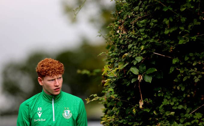 Shamrock Rovers press conference, PK, Pressekonferenz & Squad Training, Roadstone, Dublin 27 7 2026 Adam Brennan Adam Brennan 27 7 2026  Copyright: xx RB1_6295