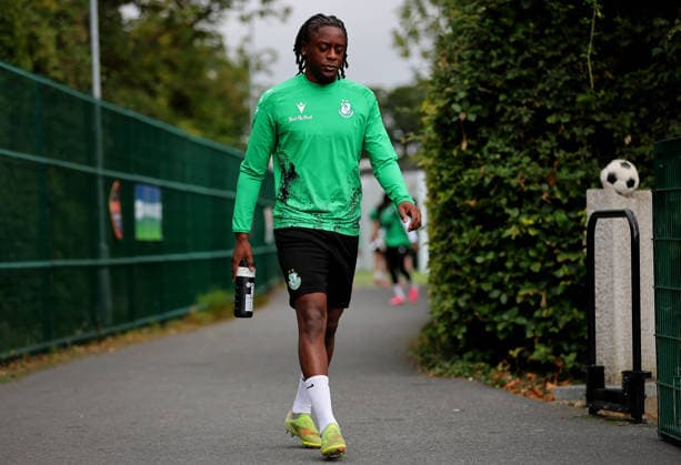 Shamrock Rovers press conference, PK, Pressekonferenz & Squad Training, Roadstone, Dublin 27 7 2026 Jonathan Afolabi Jonathan Afolabi 27 7 2026  Copyright: xx RB2_4374