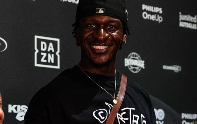 Isaac Bonga 26.07.2026, LGCY, Basketball, Uber East Halle, Berlin *** Isaac Bonga, July 26, 2026, LGCY, Basketball, Uber East Halle, Berlin Copyright: HMBxMedia xFinnxWeidmann