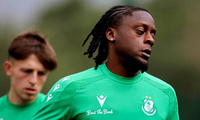 Shamrock Rovers press conference, PK, Pressekonferenz & Squad Training, Roadstone, Dublin 27 7 2026 Jonathan Afolabi Jonathan Afolabi 27 7 2026  Copyright: xx RB1_6960