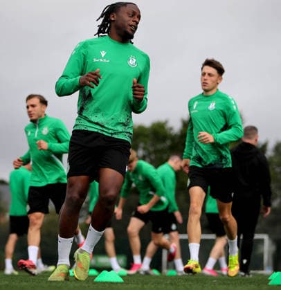 Shamrock Rovers press conference, PK, Pressekonferenz & Squad Training, Roadstone, Dublin 27 7 2026 Jonathan Afolabi Jonathan Afolabi 27 7 2026  Copyright: xx RB2_5595