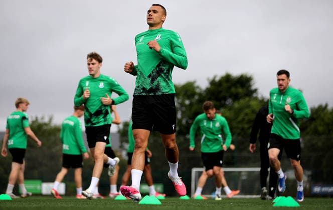 Shamrock Rovers press conference, PK, Pressekonferenz & Squad Training, Roadstone, Dublin 27 7 2026 Graham Burke Graham Burke 27 7 2026  Copyright: xx RB2_5626
