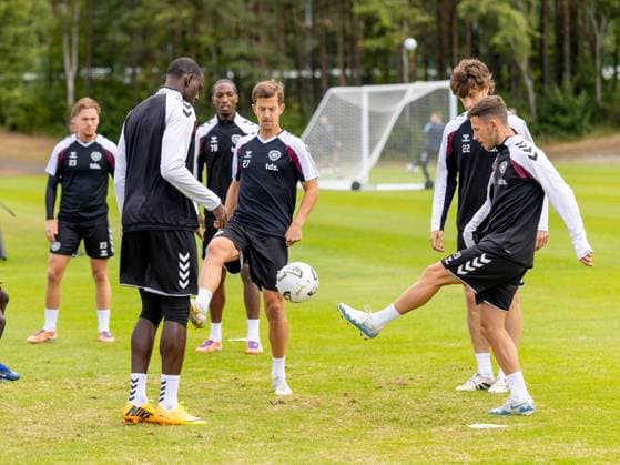 Sander Erik Kartum of Heart of Midlothian during Hearts training ahead of the clash with Sturm Graz Heart of Midlothian Training, Football, Oriam, Edinburgh, Scotland, UK - 27 Jul 2026Edinburgh Oriam Scotland United Kingdom EDITORIAL USE ONLY No use with unauthorised audio, video, data, fixture lists, club league logos or live services. Online in-match use limited to 120 images, no video emulation. No use in betting, games or single club league player publications.  Copyright: xAlanxRennie Shutterstockx 17015659dd