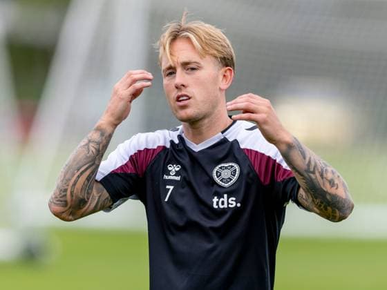 Calvin Miller of Heart of Midlothian during Hearts training ahead of the clash with Sturm Graz Heart of Midlothian Training, Football, Oriam, Edinburgh, Scotland, UK - 27 Jul 2026Edinburgh Oriam Scotland United Kingdom EDITORIAL USE ONLY No use with unauthorised audio, video, data, fixture lists, club league logos or live services. Online in-match use limited to 120 images, no video emulation. No use in betting, games or single club league player publications.  Copyright: xAlanxRennie Shutterstockx 17015659cf